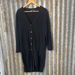 REPEAT Luxury Black baby cashmere Cardigan